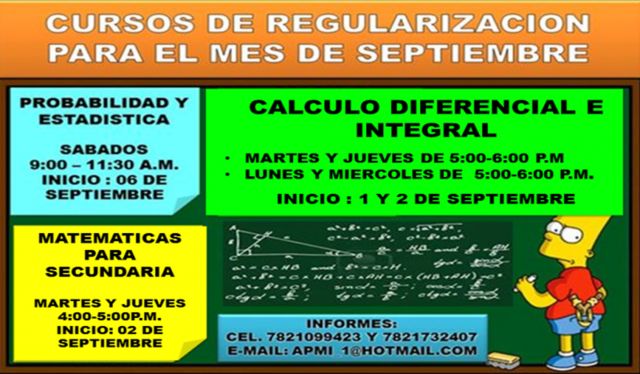 CURSOS DE REGULARIZACION MATEMATICAS