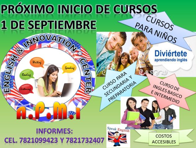 CURSOS DE INGLES NIÑOS, JOVENES Y ADULTOS